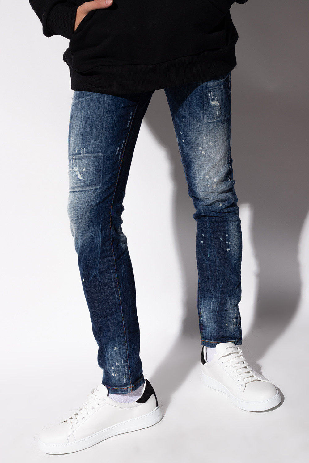 Navy blue Distressed jeans John Richmond - Vitkac Canada